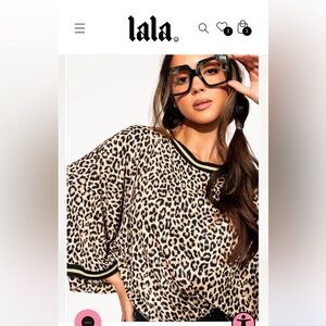Lala Frankie Cropped Tee in Leopard